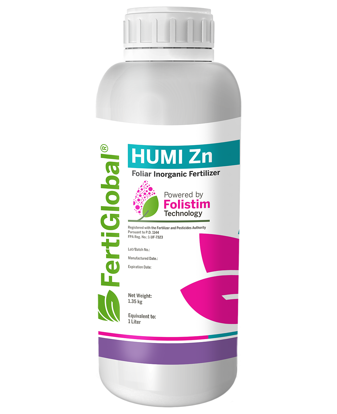 Folistim Humi Zn is a liquid fertilizer containing 10.7% Zinc, 13% Sulfur, and 1-5% Humic and Fulvic Acids to prevent and cure Zinc deficiencies with foliar application. Folistim Humi Zn stimulates rooting, new shoots, stem elongation, fruit set, growth, and has a hormone-like effect. It also accelerates cell division, cell development, promotes chlorophyll, sugars, and amino acid synthesis. Folistim Humi Zn can be applied to fruit crops.